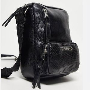 New BOLONGARO TREVOR Genuine Leather Crossbody Bag 295a